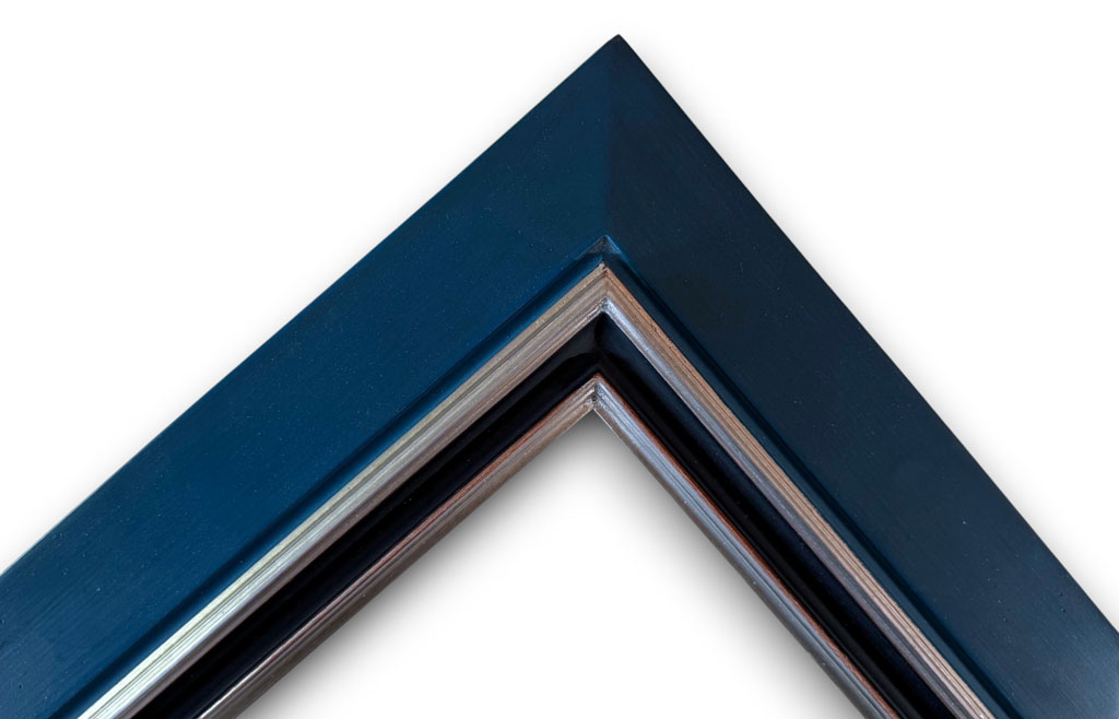 Cirie Bleu nuit boudins argent creux noir