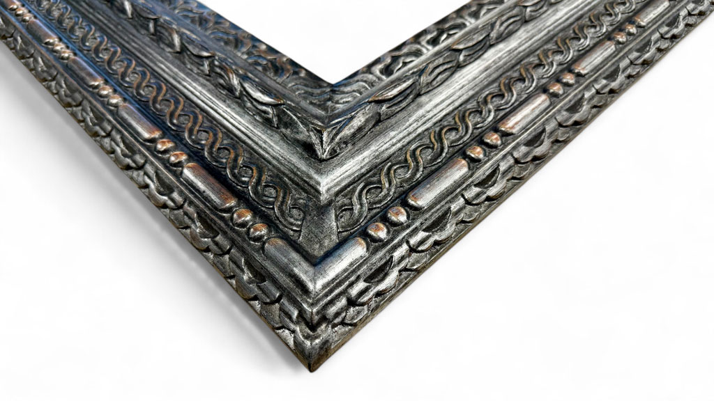 sculpté XVIIème siècle argent-noir