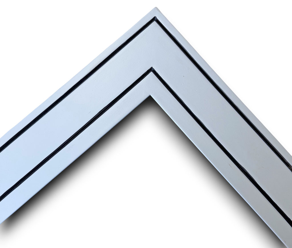 Arcobaleno 90, Satiné blanc creux noirs