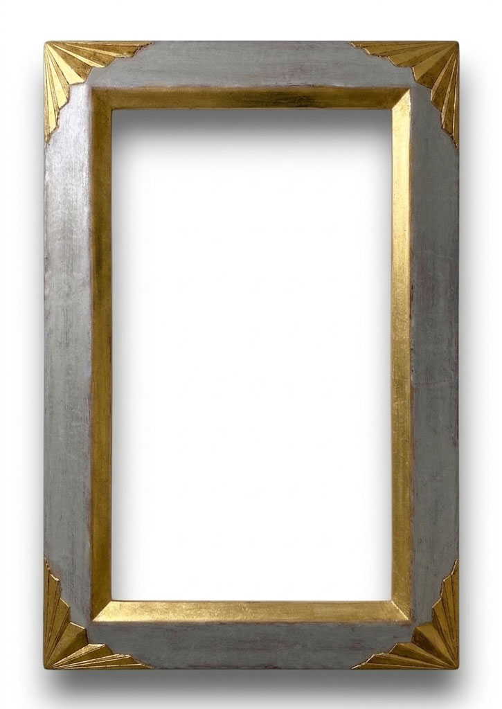 Creta PM L: 50 mm / H: 23 mm Eventail or argent